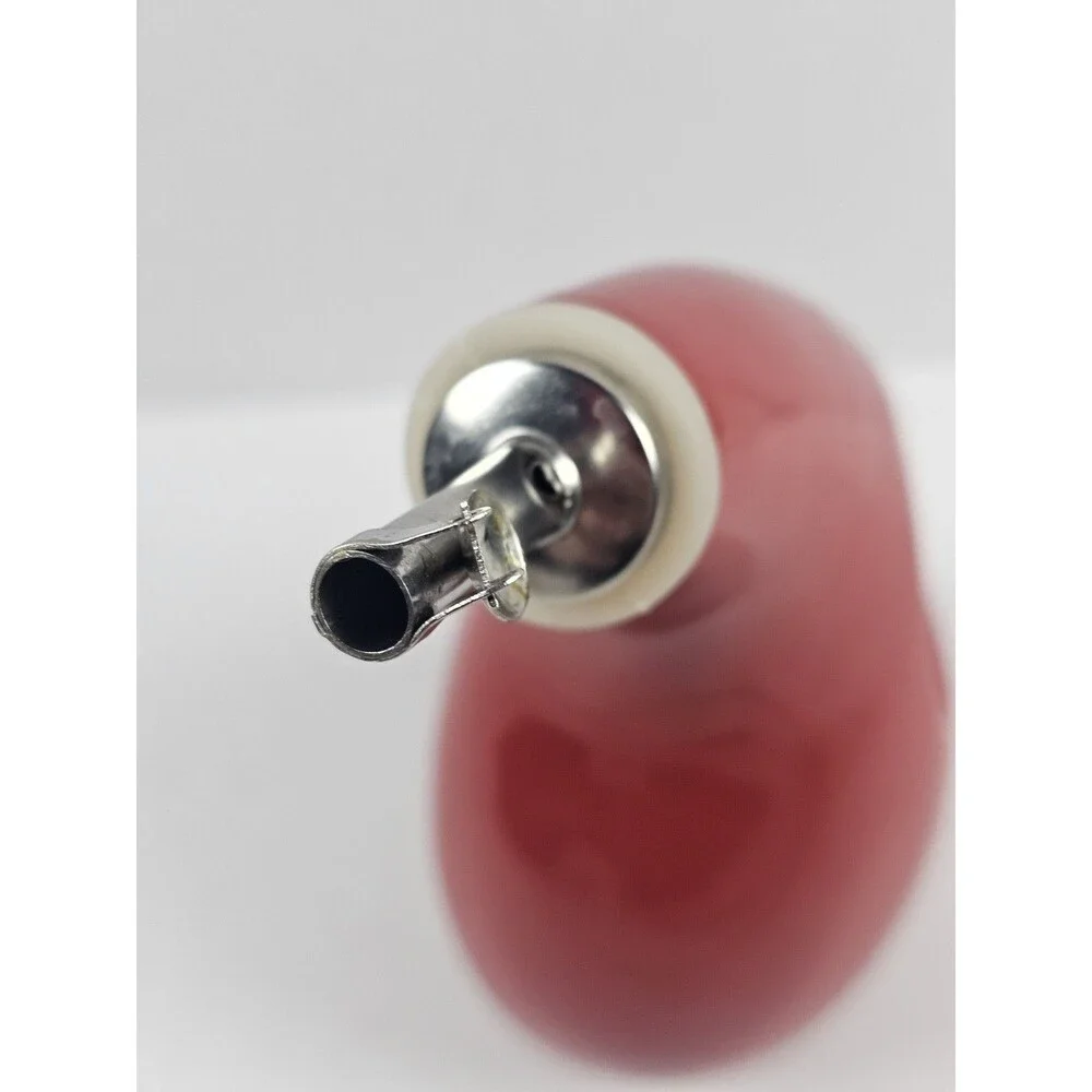 Rachael Ray Red EVOO Oil & Vinegar Dispenser Set Ceramic Cruet Pair